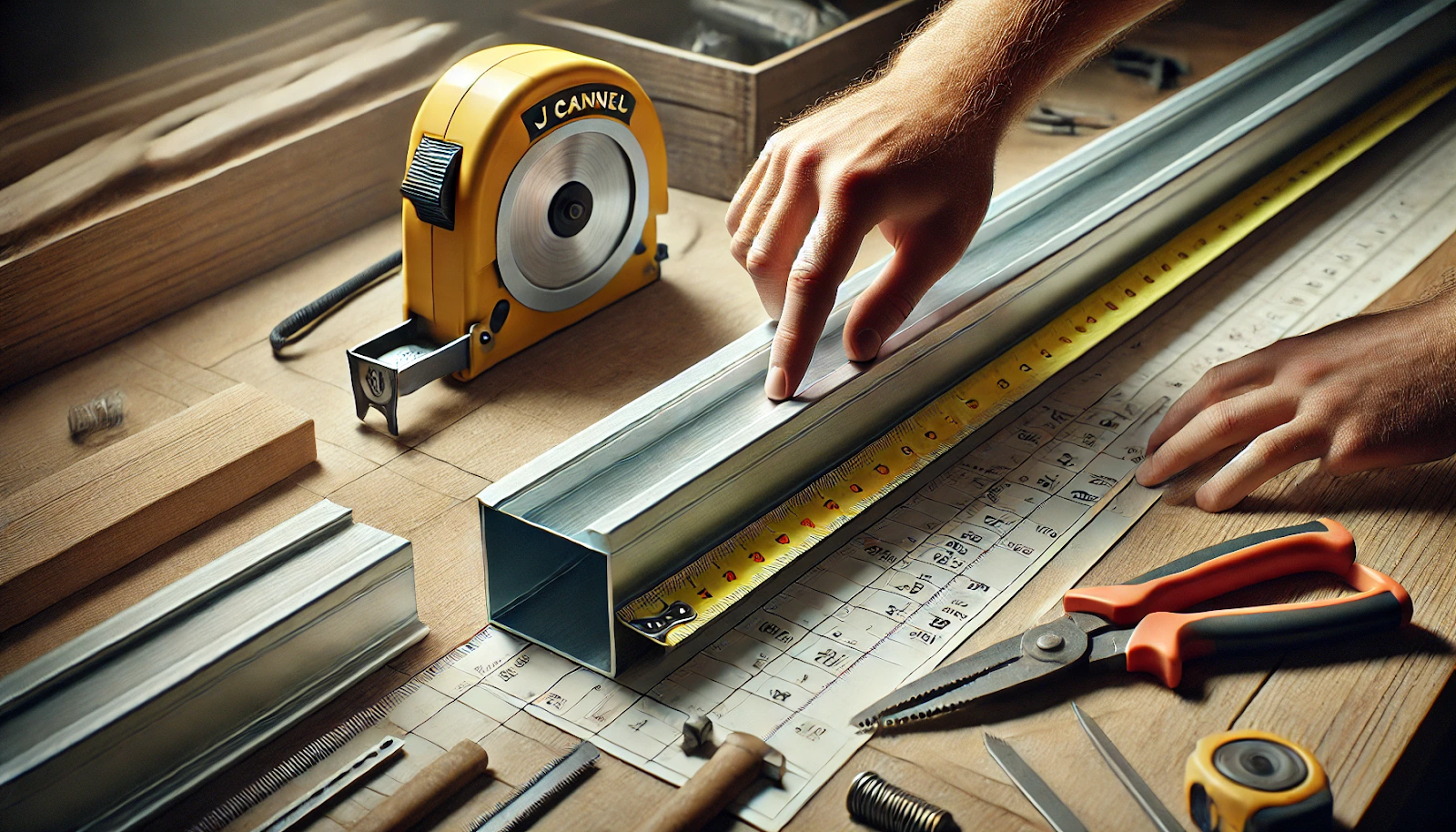 an image of Measure and Cut the J Channel